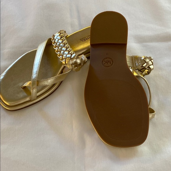 Michael Kors Gold Embellished Sandals - Picture 2 of 2